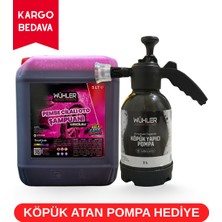 Wühler %95 Cilalı Pembe Oto Şampuanı 5 Lt + 🎁 Hediye Köpük Atan Basınçlı Pompa 2 Lt