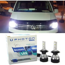 Photon Vw Transporter T7 LED Xenon Uzun + Kısa Far Ampulü H4 Access Yeni Seri Beyaz