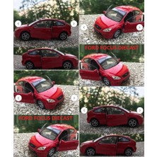 Oyuncak Sahili Demir Araba Kapılar Açılır Geri Çekbırak Diecast Koleksiyon Metal Fokus St Model Kırmızı