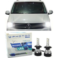 Photon Vw Transporter T6 LED Xenon Uzun + Kısa Far Ampulü H4 Access Yeni Seri Beyaz