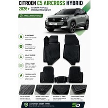 PINUKS Citroen  C5 Aırcross Hybrıd 2026+ Oto Paspas 5d Derin Havuzlu Araca Tam Uyumlu Premium Seri