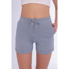 Trendhill Kadın Pamuklu Şort MARINE-8110
