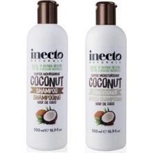 Inecto Hindistan Cevizi Yağlı Şampuan + Hindistan Cevizi Yağlı Saç Bakım Kremi (2'li Set)