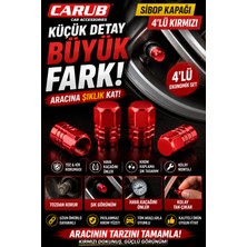 PINUKS Sibop Kapağı 4lü Krom Kırmızı Vakum Aksesuar Dünyası