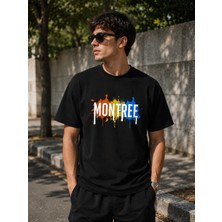 Montree Erkek Oversize Baskılı %100 Pamuk T-Shirt