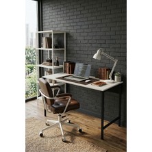 Papi-Co Forge Lite Çalışma Masası 140X60 cm Metal Ayaklı Bilgisayar Masası Modern Ofis ve Genç Odası Masası