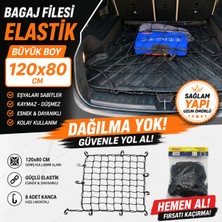 PINUKS Bagaj Filesi Elastik Büyük Boy 120X80CM Siyah Aksesuar Dünyası