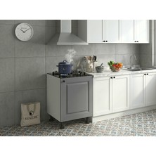 Kenz Life Kenzlife Membran Ocak Dolabı Kamuran Gribyz Çerçeve 85*60*56 Mebran Kapak Suntalam Gövde Arkalıksız