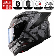 Fazer FX211X Fantastic Gri Motosiklet Kaskı Spoiler Mod Güneş Vizörlü Full Face Kask