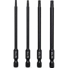 Wertec Manyetik Torx Bits Uç Seti 100MM T10-T15-T20-T25