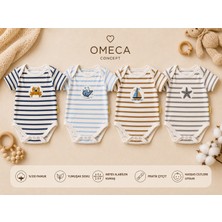Baby Zuhu Deniz Temalı 4'lü Erkek Bebek Body Seti