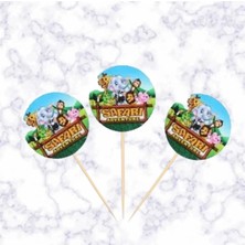 Partyy Bag Safari Temalı 20 Adet Cupcake Sunum Kürdanı