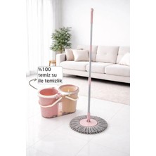Premini Twister Mop Temizlik Seti 20 Litrelik Şeffaf Su Ile, Çoklu Yedek Tanklar