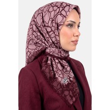 Hadiora Kadın Toz Pembe Desenli Flamlı Pamuklu Eşarp
