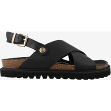   Kadın Terlik G106772 Genuins  Melen Embossed Leather Black