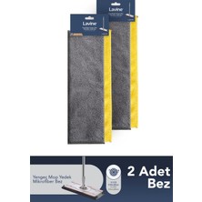 Premini Yengeç Mop Temizlik Seti 2'li, Çift Taraflı, %100 Mikrofiber Bezi, Mandallı Uyumlu