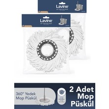 Premini 2'li Ultra Mop Temizlik Seti, Dönerli Mikrofiber Yedek Başlıklerle