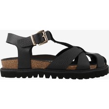   Kadın Sandalet G106775 Genuins  Howea  Embossed Leather Dark