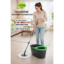 Premini Pratik Otomatik Temizlik Seti 14 Lt Sıkmalı Mop ve Kova ile Kolay Temizlik