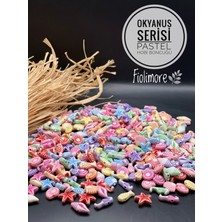 FioliMore Pastel Renk Okyanus Serisi Hobi Takı Boncuğu (25 Gram 90 Adet) Karışık Renk