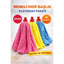 Premini 3'lü Mikrofiber Havlu Paspas Mop Yedek Ucu, Dolgulu Alt Kısmı