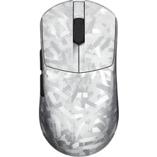 Furycube F1 Karbonfiber PAW3315 Değiştirilebilir Batarya Kablolu Bluetooth 2.4Ghz 32000DPI Kablosuz Gaming Oyuncu Mouse Gümüş Karbon