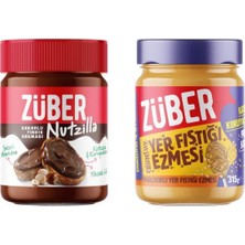 Züber Crunchy Yer Fıstığı Ezmesi 315G + Nutzilla Kakaolu Fındık Kreması 315G