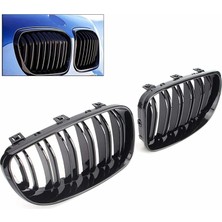 Bmw 1 Serisi E87 Lci (07-11) Uyumlu Pianoblack Çift Çıta Panjur Takımı Sıfır Ithal