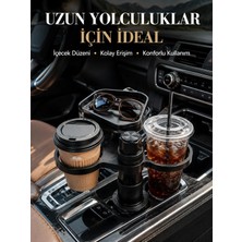 Akıllı Bayi Ayarlanabilir Araç Bardaklık Aparatı Çift Içecek ve Tepsili Tasarım Aby
