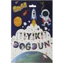 Partyy Bag Uzay Temalı Iyi Ki Doğdun Yazılı Banner Set