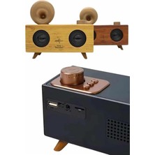 Karahanbey Gramafon Radyo Bluetooth Hoparlör Nostaljik Radyo Fm Radyo