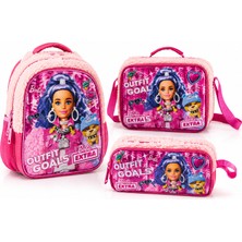 Barbie 41217 Loft Outfit 3lü Ilkokul Çantası Seti Pembe
