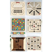 Empressco Zeka Oyunları 6'lı Set: Atla Topla, Surakarta, Bihar, 9 Taş, Reversi, Koridor