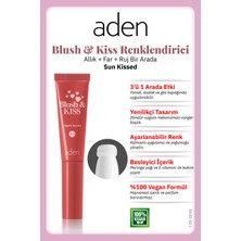 Aden 3in1 Blush & Kiss 02 Sun Kissed(Güneş Öpücüğü)