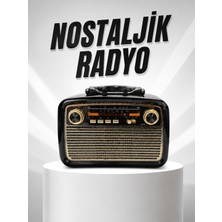 Karahanbey Müzik Kutusu Bluetooth Bağlantılı El Fenerli Nostaljik Tasarım Radyo -