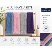 Vivesta Home Pamuklu Mutfak Havlusu 4'lü Set 30X50 cm El ve Kurulama Havlusu Yumuşak Emici Çok Amaçlı