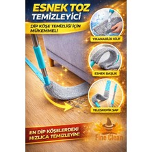 Premini Esnek ve Yıkanabilir Mikrofiber Toz Alma Aparatı, Dip Köşe Temizlik Için Ideal