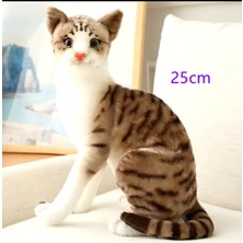 Empressco Ithal Ürün Tekir Kedi Oyuncak Gerçek Görünümlü Peluş Kedi Tekir Kedi Peluş 25 cm Yumuşak Peluş - Fiyatı, Yorumları