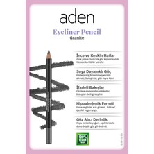 Aden Eyeliner Pencil Waterproof - Suya Dayanıklı Eyeliner Kalem 03 Granite(Gri)