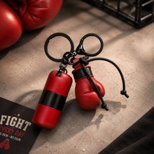 Dinç Spor Boks Eldiveni ve Kum Torbası Anahtarlık – Spor Temalı Premium Metal Anahtarlık Charm