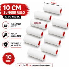 Ehobici Sünger Rulo Yedeği 10CM Yedek Sünger 10 Lu Takım