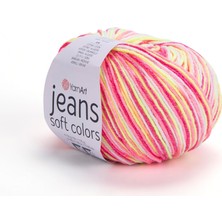 3k Sakarya Avm El Örgü Ipi Jeans Soft Colors, 6214, 10X50 gr