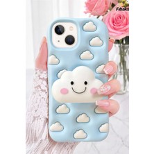 Fibaks iPhone 13/14/15 Kılıf Pop Soketli 3D Blut Standlı Silikon Telefon Kılıfı Tutuş Desteği Stand Özelliği