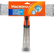 3k Sakarya Avm Macro Max Spreyli Cam Silme Aparatı, 3'ü 1 Arada Çekpaslı ve Mikrofiberli Camsil, Iz Bırakmaz