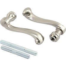 3k Sakarya Avm Defender Security E 2663 Fransız Kolonyal Kapı Kolları, Ağır Döküm Tasarımı, Saten Nikel Kaplama, 1/4" Tahrik Sistemi Kullanır, (1 Set)