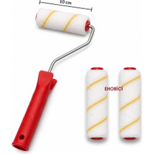 Ehobici Parmak Rulo Fırça 10CM +2 Yedekli Saten Rulo Fırça