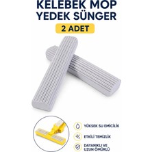 Premini Yedek Sünger, Kelebek Mop Için, 2 Adet, Temizlik Kolaylığı, Pratik Kullanım
