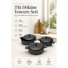 Aryıldız Pro Grade 3 Lü Döküm Tencere Seti