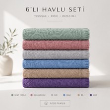 Vivesta Home 6'lı Pamuklu Mutfak Havlusu Seti 30X50 cm Kurulama Bezi El Havlusu Yüksek Su Emici Yumuşak Dokulu Premium Renkli