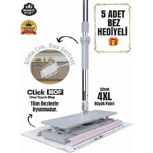 Premini Yenilikçi 32 cm Otomatik Mekanizmali Pratik Çift Taraflı Mop